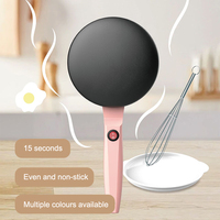 Crêpière et Machine à Pancakes Électrique Portable Domestique de 8 Pouces Avec Plaques, Fouet à Œufs et Spatule en Silicone