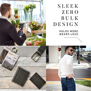 Men's Bifold Wallet Crafted From Full Grain Leather Offering RFID Protection and Sleek Organized Storage - Product Image 6