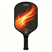 Raquette de pickleball en fibre de carbone, épaisseur 16 mm, haute qualité pour l'entraînement, avec noyau en nid d'abeille PP, couleur de cadre personnalisée, vente en gros