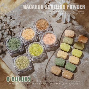 Nouveau pigment à ongles en poudre scintillante de luxe inspiré des macarons, 6 couleurs, pour la décoration des ongles - Product Image 3