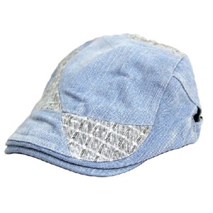 wholesale custom plain blank denim short brim ivy cap - Product Image 1