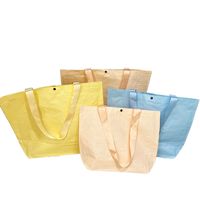 Sac cabas écologique personnalisé en polypropylène tissé imperméable pour supermarché, avec logo imprimé, sac de courses laminé tissé à motif lettres