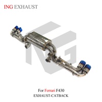 ING SUS304 Échappement arrière à soupapes pour Ferrari F430 4.3L V8 F136E 2004-2009 |   Système d'échappement avec embouts bleus brûlés – Vente en gros