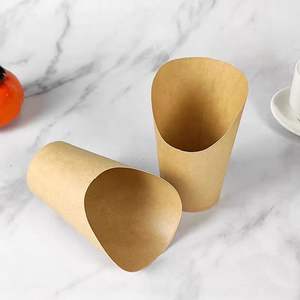 Contenitori di carta Kraft usa e getta a parete singola per cibo da asporto-patatine fritte uova di pollo fritte torte tazze di Sushi tazze di Pizza - Product Image 4