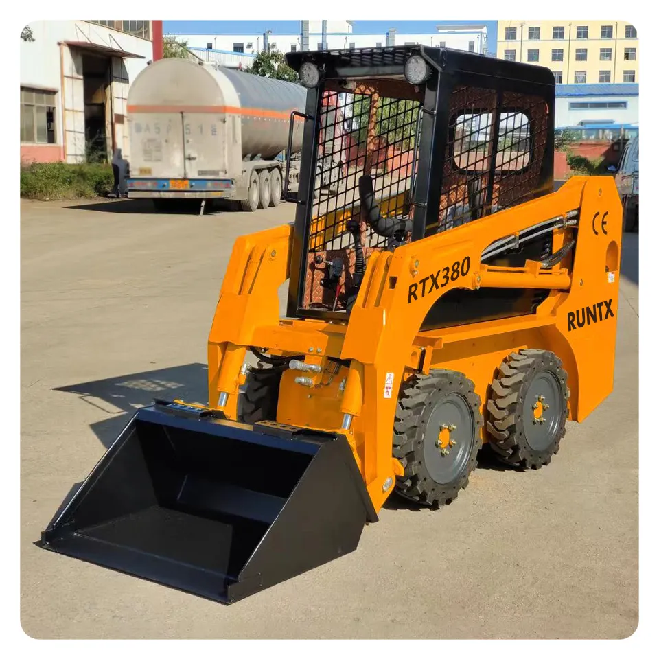 RUNTX skid steer loader china factory mini skid steer loader diesel 500kg 1000kg 2 TON cheap mini skid steer loader for sale