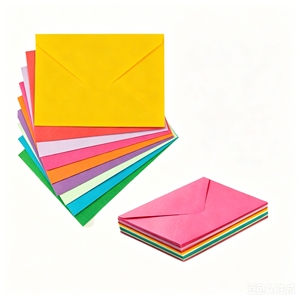 Enveloppes personnalisées en gros avec logo, enveloppes vierges de couleur vive pour invitations en gros, idéales pour les fêtes et les mariages - Product Image 2