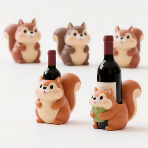 Porte-serviettes en résine en forme d'écureuil 12 pouces, support de mouchoirs sur pied personnalisé motif animal mignon, base style <span class=keywords><strong>porcelaine</strong></span> pour comptoir de cuisine - Product Image 6