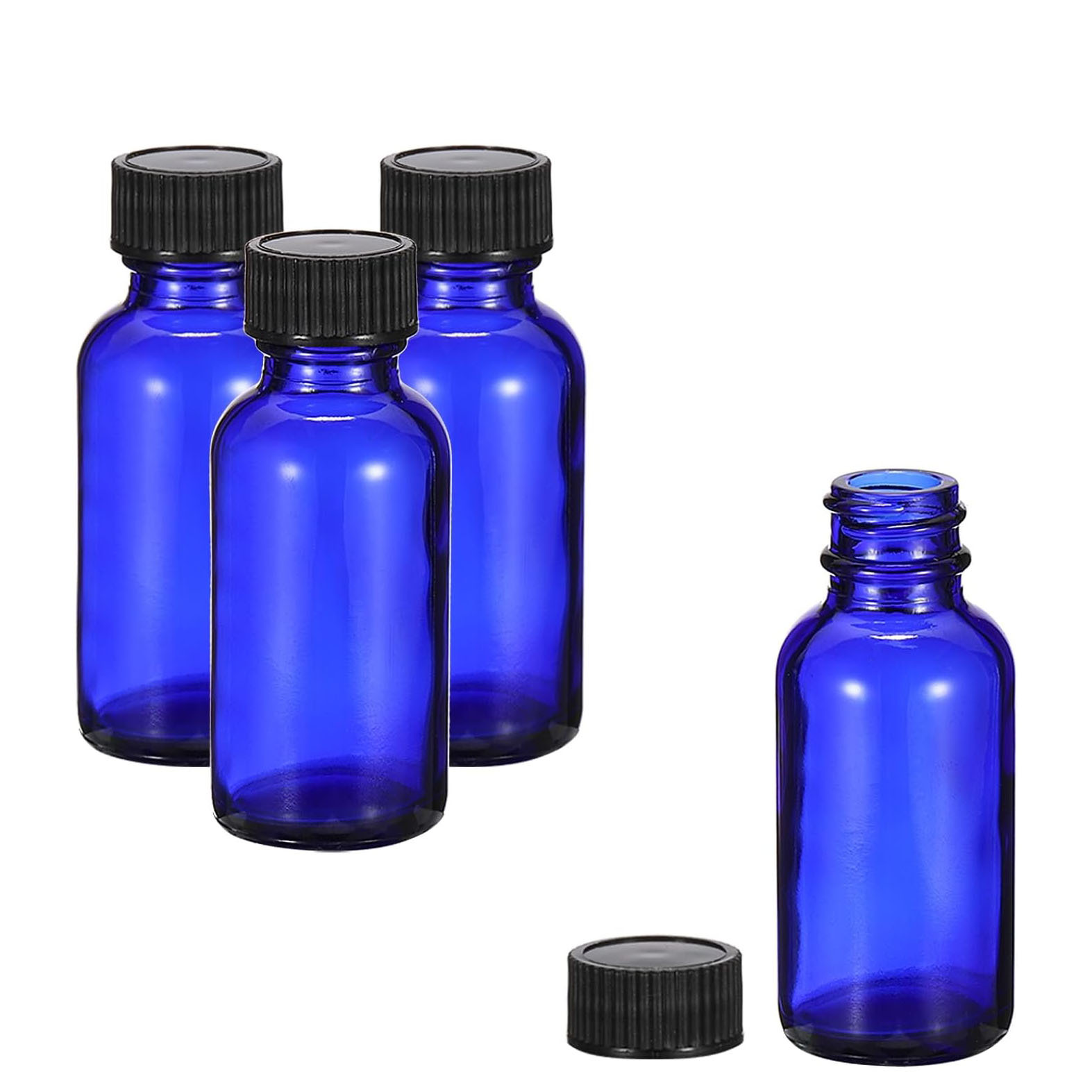 bouteille d'huile essentielle bleue