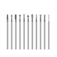 6 pièces Microcarving couteau 2.35mm diamètre fraises en acier au tungstène gravure Cutter Olive noyau sculpture Cutter gravure Machine ensemble