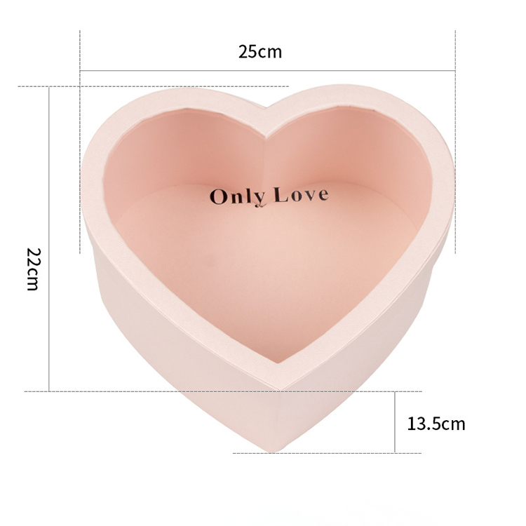 Luxury Wholesale Valentines Day Gift 2023 Paper Packaging Round Flower Heart Box for Flowers