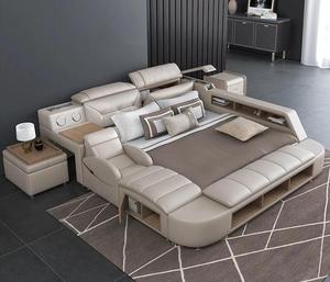 केहुई राजा आकार के बिस्तर वाकिंग रॉकिंग पैनल हेडबोर्ड विनचेस्टर परिवार स्मार्ट बेडरूम फर्नीचर कैलिफोर्निया किंग आकार बिस्तर - Product Image 1