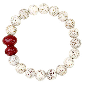 Pulsera de semillas de Bodhi de 18 mm con serpiente de cinabrio tallada redonda, joyería unisex para uso diario - Product Image 5