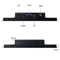 Écran industriel à cadre ouvert de 10,1 pouces (10 pouces), écran large intégré, mini boîtier métallique, TFT-LCD, montage VESA, moniteur industriel en stock