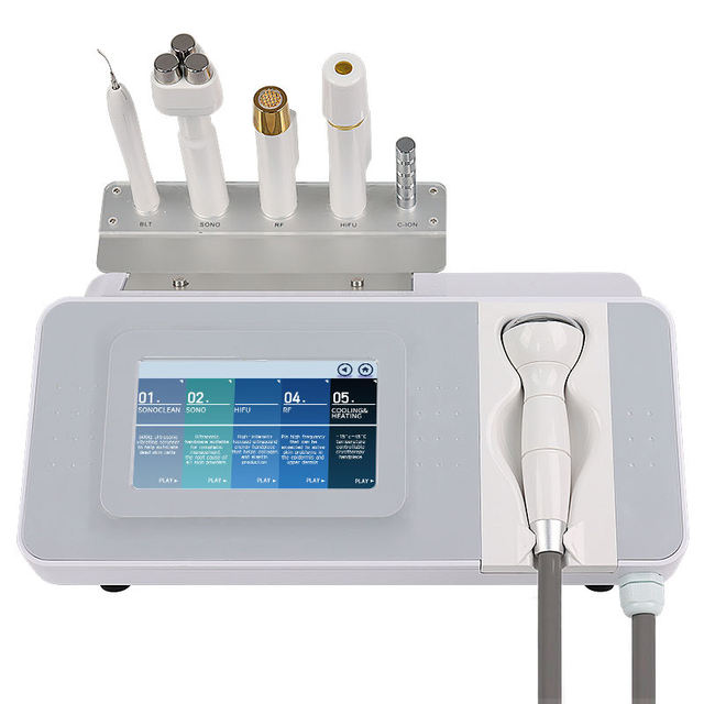 Korean Multi-Functional Six-in-One Beauty Equipment Anti-Aging Face Cleaning Brush with Skin Firming and Whitening Machine