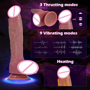 Vibrador Masculino Gigante Hiperrealista, Fabricado en Silicona Suave, 7 Modos de Empuje, 7 Modos de Vibración, 0.5 kg de Peso, Diseñado para Mujeres - Product Image 6