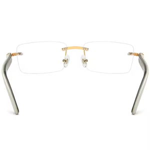 Gafas de Sol de Lujo con Montura Cuadrada de Diseño para Hombre y Mujer, Gafas Ópticas con Diamantes, Montura de Cuerno de Búfalo 2025 - Product Image 3