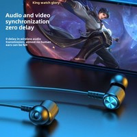 Headphone BT Nirkabel Elektronik Sport Earphone Neckband Magnetik Bass Headset Handsfree Earbuds dengan Mic