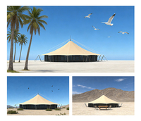 Kawagebo Kamp (KK) Luxe Sauvage 422.5 ㎡   Tente de glamping safari imperméable en PVDF avec salle de bain pour hôtel de villégiature et salon professionnel