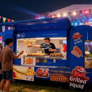 Mobile Kiosk <b>Cart</b> Street Food Trucks Commercial Mobile Candy <b>Cart</b> Ice Cream Dessert Food <b>Cart</b> for <b>Festival</b> Wedding Party - Product Image 5