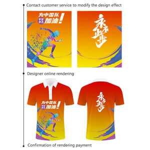 Vêtements de travail amples personnalisés à manches longues de course pour chemises à séchage rapide en polyester tricoté, sublimation, bouton, broderie, logo imprimé - Product Image 2