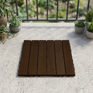 Nouveauté : Carrelage en bois massif HPW-02 antibactérien, isolant thermique, antidérapant, avec texture bois, pour la décoration des sols de balcon et d'extérieur - Product Image 2