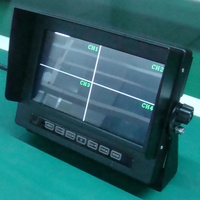 Moniteur de vue arrière de tableau de bord de voiture avec déclencheur automatique à 4 voies pour chariot élévateur robuste, étanche IP67, écran Quad 4CH 7 pouces LCD