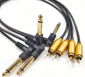 Cavo Adattatore Audio Mono da 6,5mm (<span class=keywords><strong>1</strong></span>/<span class=keywords><strong>4</strong></span> di Pollice) Maschio a RCA Maschio, Cavo Convertitore Aux Professionale per Chitarra, Amplificatore, Mixer - Product Image 2