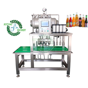 Boisson gazeuse gazeuse boisson saveur soda isobare 8 10 buses couronne bouchon <span class=keywords><strong>bouteille</strong></span> en verre 2 en 1 remplisseur scellant Machine - Product Image 1