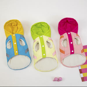 Gilet d'hiver épais <span class=keywords><strong>pour</strong></span> <span class=keywords><strong>chien</strong></span> avec anneau de laisse intégré, en polyester rembourré, chaud, <span class=keywords><strong>pour</strong></span> chiot, à capuche, fermeture à boutons-pression - Product Image 2