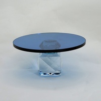 Support à gâteau en cristal K9 de luxe, plateau de présentation de desserts pour centre de table de mariage