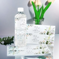 Bouteille d'eau personnalisée, étiquette transparente, autocollant LOGO, étiquette personnalisée en vinyle transparent, impression d'étiquettes imperméables pour les boissons