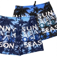 Caleçons de bain pour hommes grandes tailles, taille mi-haute, amples et confortables, en polyester, avec motif imprimé, taille élastique, pour la plage