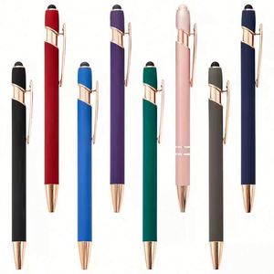 ปากกาสไตลัส 2 in 1 ระดับพรีเมียม สีโรสโกลด์ พร้อมโลโก้สั่งทำพิเศษ หัวปากกาแบบลูกกลิ้งนุ่ม สำหรับใช้เป็นของแจก - Product Image 1