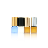 Botol Parfum Kaca Mini 1ml 2ml 3ml 5ml Amber dengan Tutup Sekrup dan Pipet Roll On untuk Serum Rambut, Minyak Esensial, dan Kosmetik