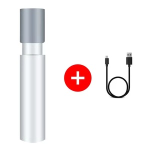 Linterna Led XPE Con 3 modos de promoción, Mini linterna con Zoom ajustable, color gris y plateado, recargable por USB, COB, para regalo - Product Image 4