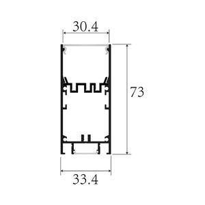 <span class=keywords><strong>Profil</strong></span>é en aluminium suspendu/monté rectangulaire pour bandes lumineuses à LED pour salle à manger <span class=keywords><strong>de</strong></span> bureau à domicile 33.4*73mm - Product Image 5