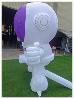 Mascotte gonflable géante de 6 m (20 pi) pour publicité, design personnalisé, personnage de dessin animé coloré, astronaute gonflable
