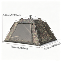 Tente pop-up extérieure personnalisable pour 3-4 personnes, abri de chasse imperméable, protection solaire, pliable, portable, pour plage, pique-nique, camping