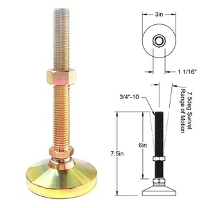 Kostenlose Muster M14 M16 M20 M24 Hochbelastbare Stahl-Nivellierfüße Verstellbare Maschinenfüße Ausgleichsfüße - Product Image 3
