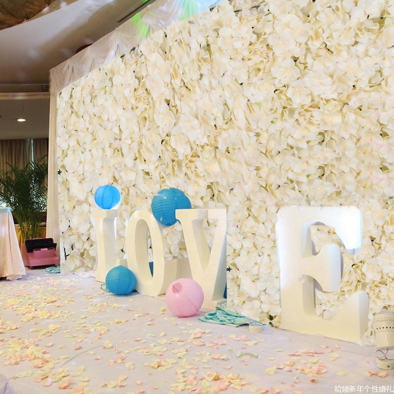 Rosa bogus de seda e Hortensia para pared, decoración para hotel, boda, <span class=keywords><strong>infant</strong></span> <span class=keywords><strong>shower</strong></span>, precio de fábrica