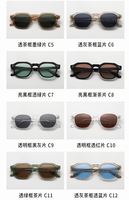 Lunettes de soleil rondes classiques rétro populaires 1004 avec rivets, unisexe, légères, verres polarisés TAC, fournisseur d'usine, logo personnalisé