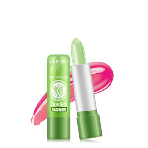 Lipstik Lipbalm infusi lidah buaya, Pewarna Bibir suhu berubah warna, tahan lama menutrisi perawatan bibir riasan lidah buaya alami - Product Image 2