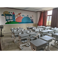 Nouveau bureau moderne populaire pas cher réglable pour enfants de l'école et chaise mobilier scolaire ensemble de chaises en plastique robuste et solide
