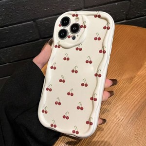 Funda Protectora para Teléfono Móvil con Diseño de Lazo y Estampado de Cerezas, Estilo Lente, Pintura UV, Resistente a Impactos, TPU, para S10 S20 S30 <span class=keywords><strong>S40</strong></span> - Product Image 4