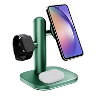 Support de chargeur sans fil 3 en 1, dispositif 3 en 1, charge rapide, pour téléphone portable, multifonction, Station de charge sans fil