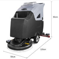 Machine à récurer les sols en caoutchouc pour garage, électrique industrielle, à pousser à la main, sans fil, à disque unique