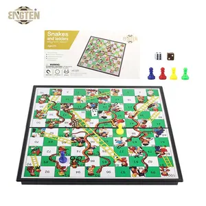 Fabricante Portable Folding Board Game Snake e Ladders Game Set para Crianças e Adultos