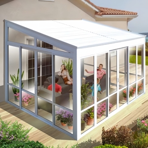 <span class=keywords><strong>Solarium</strong></span> extérieur autoportant à toit rétractable, design moderne, verre feuilleté, écoénergétique, alimenté par l'énergie solaire, pour véranda de villa - Product Image 5