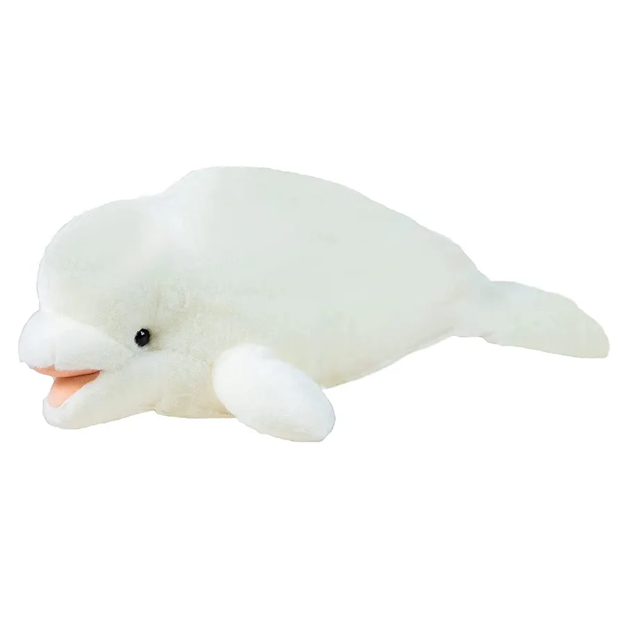 4125 carino peluche morbido farcito Beluga balena peluche bambole animali dell'oceano peluche realistico Beluga