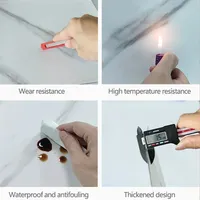 Piso Autoadhesivo de Vinilo PVC con Diseño de Mármol Ecológico, 600x600mm, Resistente al Agua, Adhesivo 3D, Fácil de Instalar